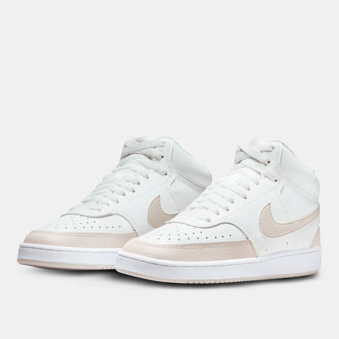 Nike Women's Court Vision Mid Shoes White Nike Women's Court Vision Mid Shoes White image number 1