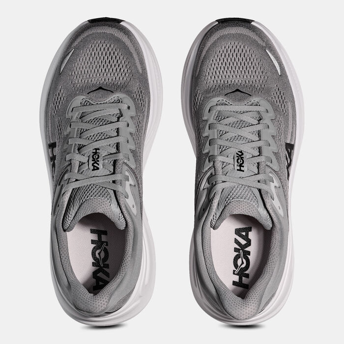 HOKA Men's Bondi 9 Running Shoes Grey HOKA Men's Bondi 9 Running Shoes Grey image number 3