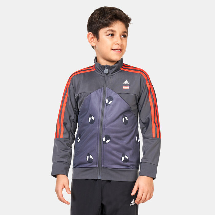 adidas Kids' X Marvel Spider-Man Track Jacket Multi-Color adidas Kids' X Marvel Spider-Man Track Jacket Multi-Color image number 0