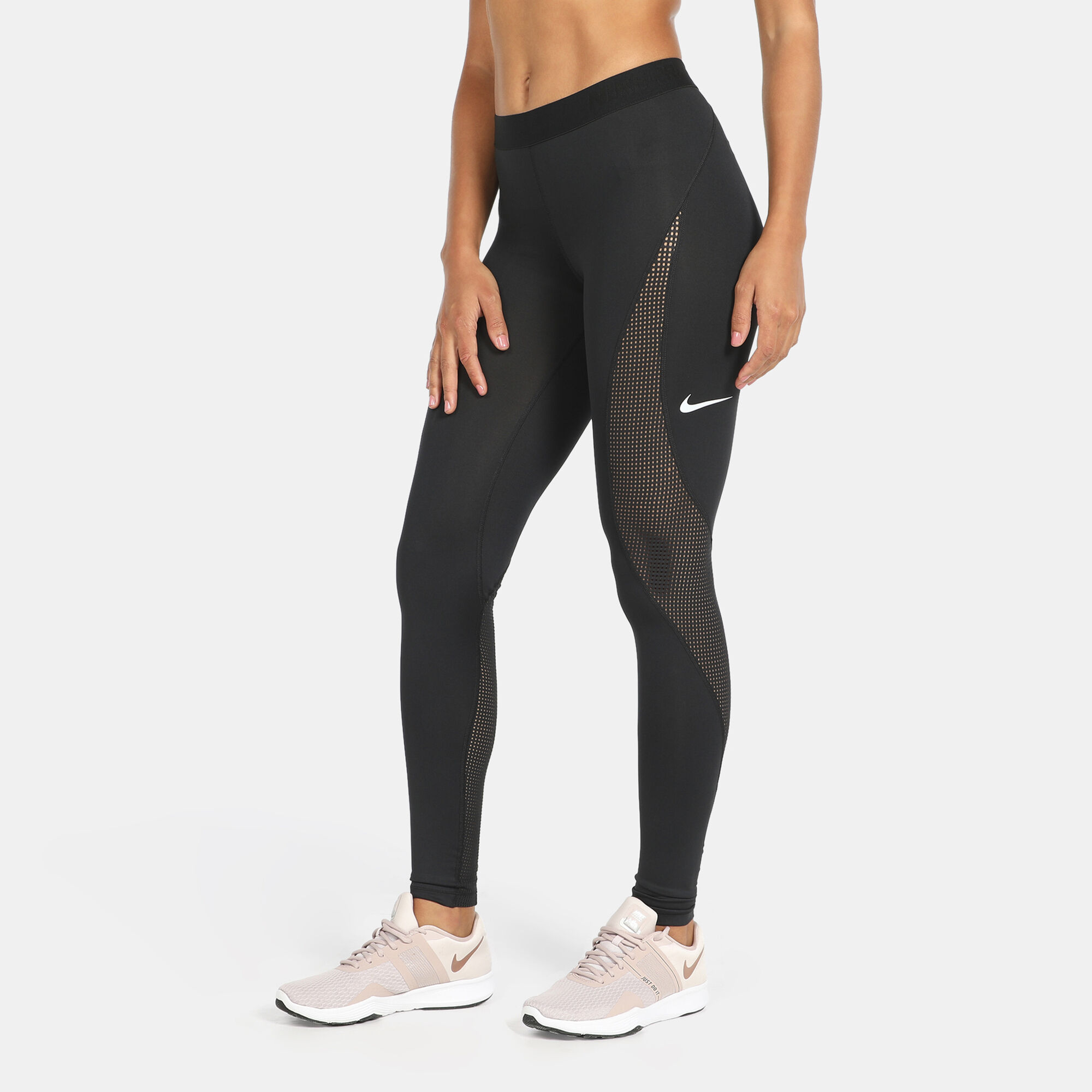 NEW Women's Nike Pro Dri-FIT HyperWarm Training Leggings Plaid DD6525 Medium