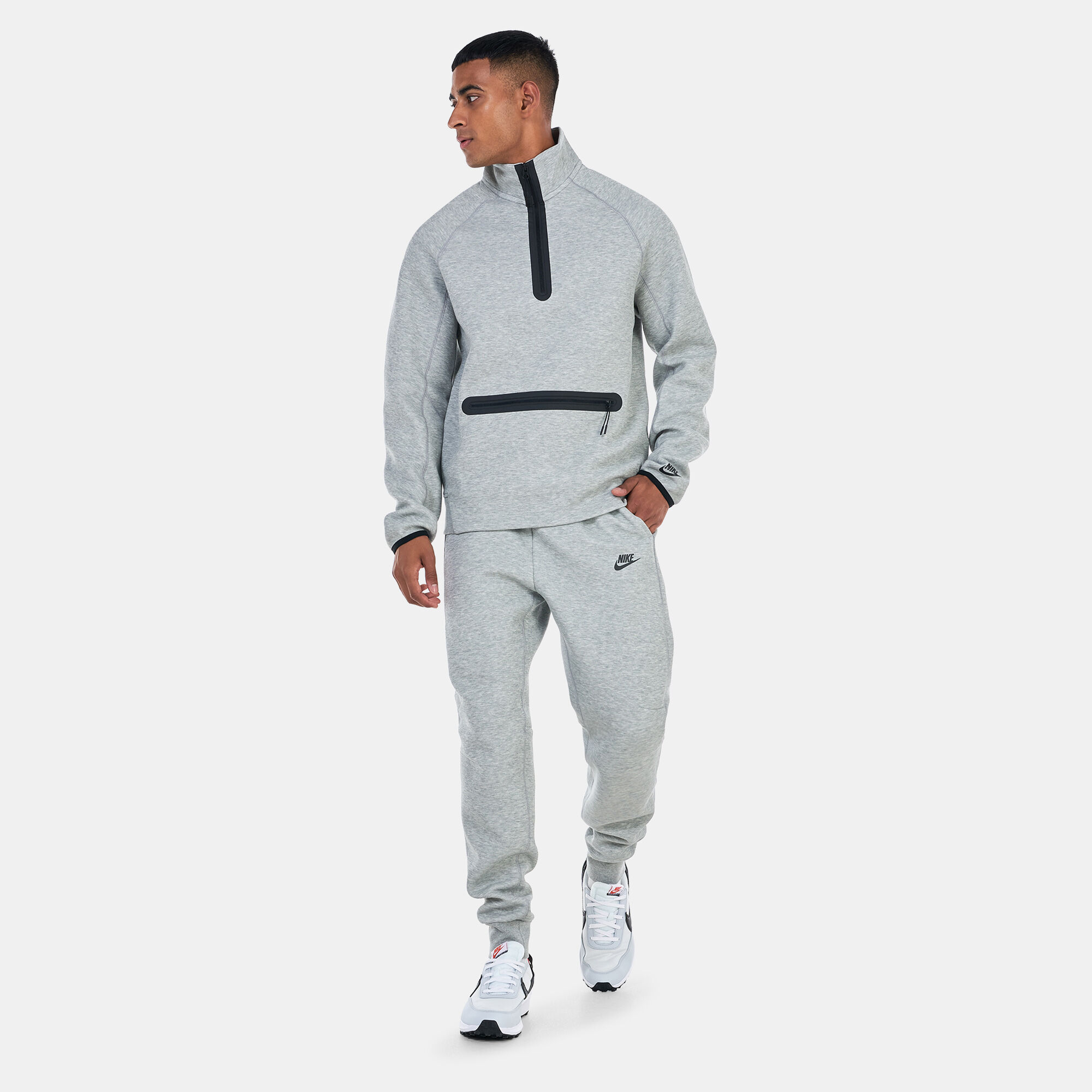 Mens grey nike tech tracksuit on sale