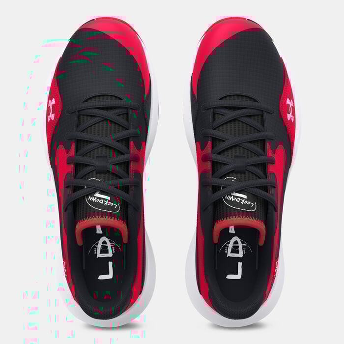 Under Armour Lockdown 7 Low Basketball Shoes Red image number 4