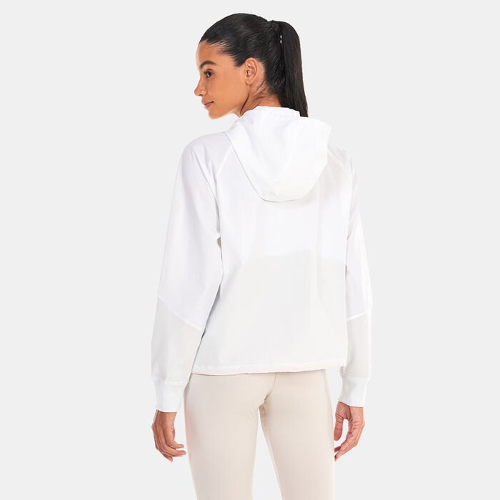 Under Armour Women's UA Woven Full-Zip Jacket White Under Armour Women's UA Woven Full-Zip Jacket White image number 1