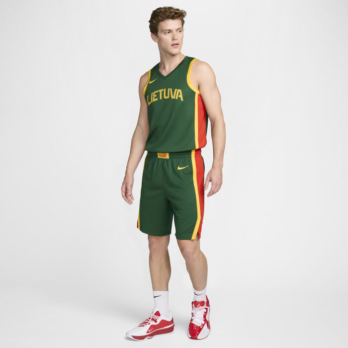 Nike Men's Lithuania Limited Road Basketball Shorts Green Nike Men's Lithuania Limited Road Basketball Shorts Green image number 8