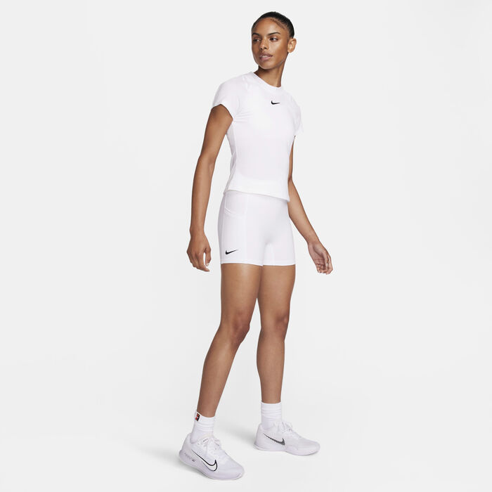 Nike Women's Court Advantage Dri-FIT Tennis Shorts White Nike Women's Court Advantage Dri-FIT Tennis Shorts White image number 4