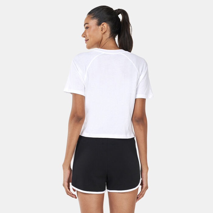 Converse Women's Striped Wordmark T-Shirt White Converse Women's Striped Wordmark T-Shirt White image number 1