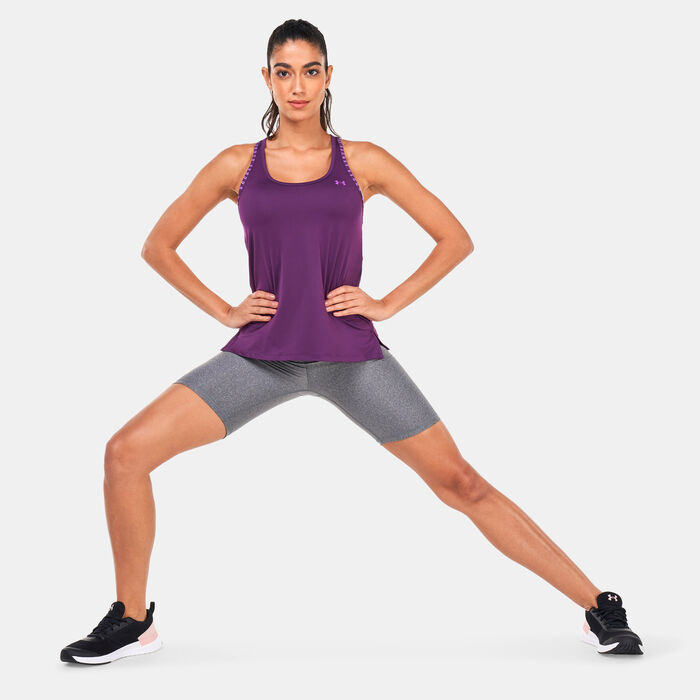 Under Armour Women's HeatGear Armour Bike Shorts Grey image number 2