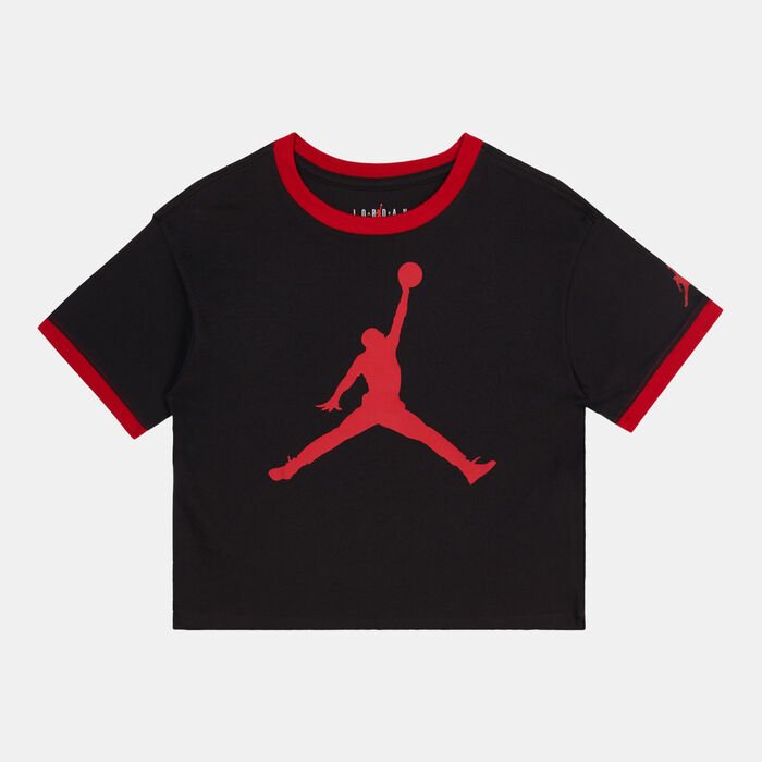 Jordan Kids; Essentials Ringer T-Shirt (Older Kids) Black image number 0
