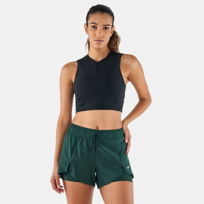 Nike Women's Pro Dri-FIT Cropped Tank Top Black Nike Women's Pro Dri-FIT Cropped Tank Top Black image number 0