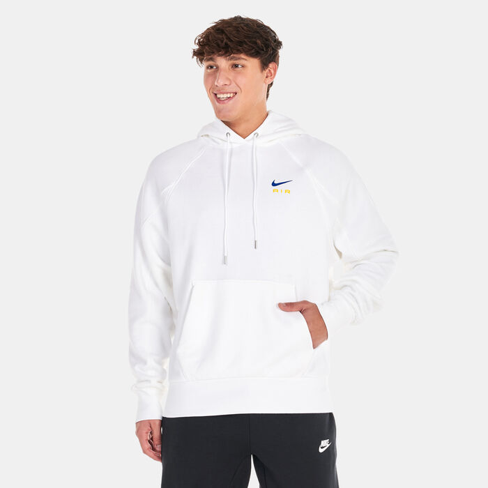 Nike Men's Air French Terry Pullover Hoodie White Nike Men's Air French Terry Pullover Hoodie White image number 0