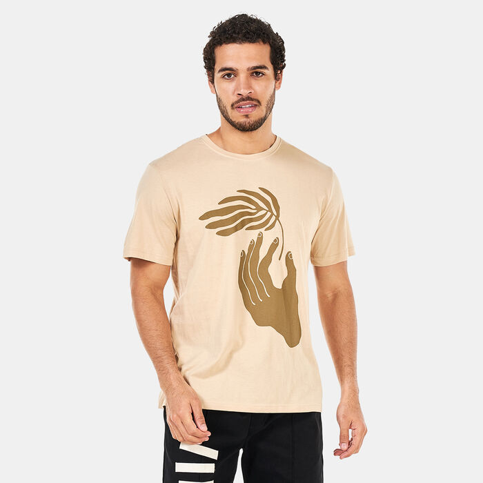 Tee Library Men's Supima Straight Hem T-Shirt Beige Tee Library Men's Supima Straight Hem T-Shirt Beige image number 0