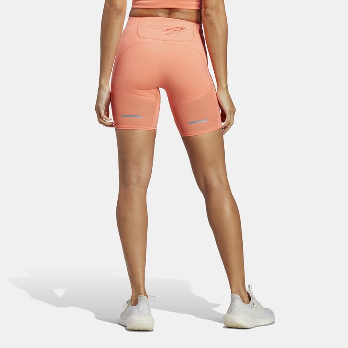 adidas Women's FastImpact HEAT.RDY Running Bike Shorts Orange adidas Women's FastImpact HEAT.RDY Running Bike Shorts Orange image number 1