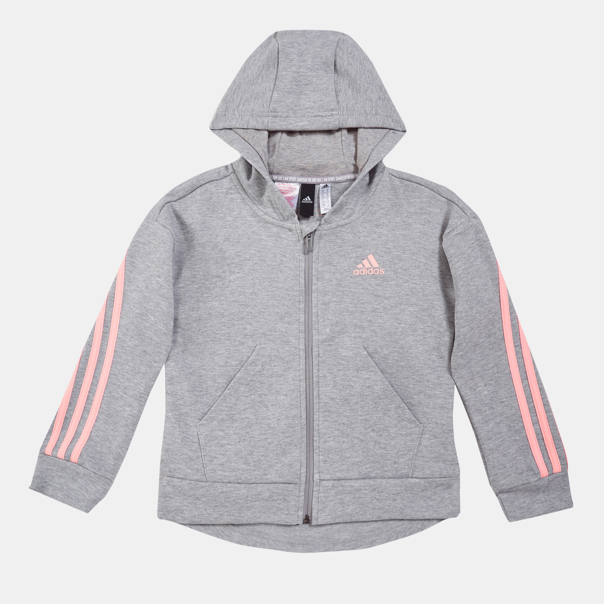 Kids 3 Stripes Full Zip Hoodie