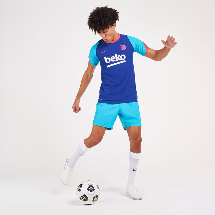 Nike Men's FC Barcelona Vaporknit Strike T-Shirt Blue Nike Men's FC Barcelona Vaporknit Strike T-Shirt Blue image number 4