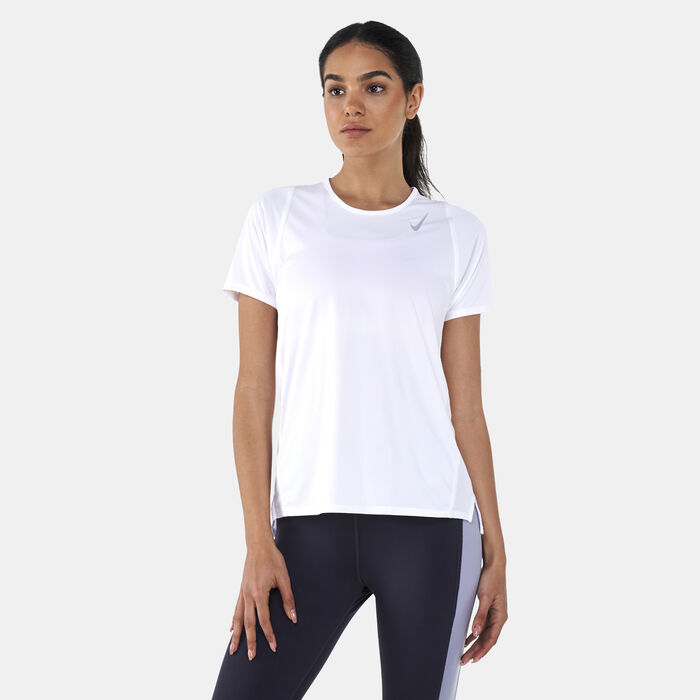 Nike Women's Dri-FIT Race T-Shirt White image number 0