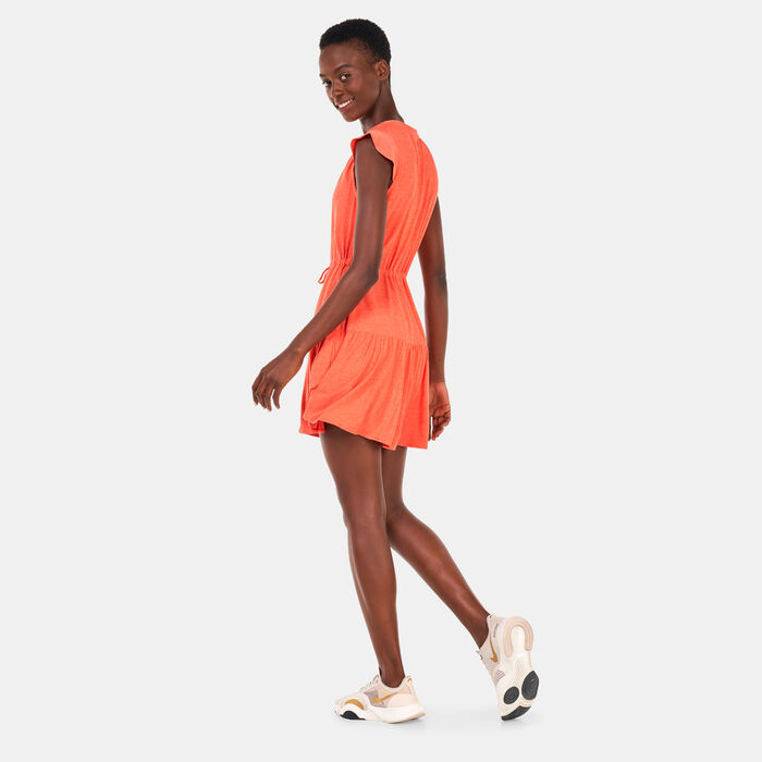 BEYOND YOGA Women's Featherweight Out & About Ruffle Dress Orange BEYOND YOGA Women's Featherweight Out & About Ruffle Dress Orange image number 1