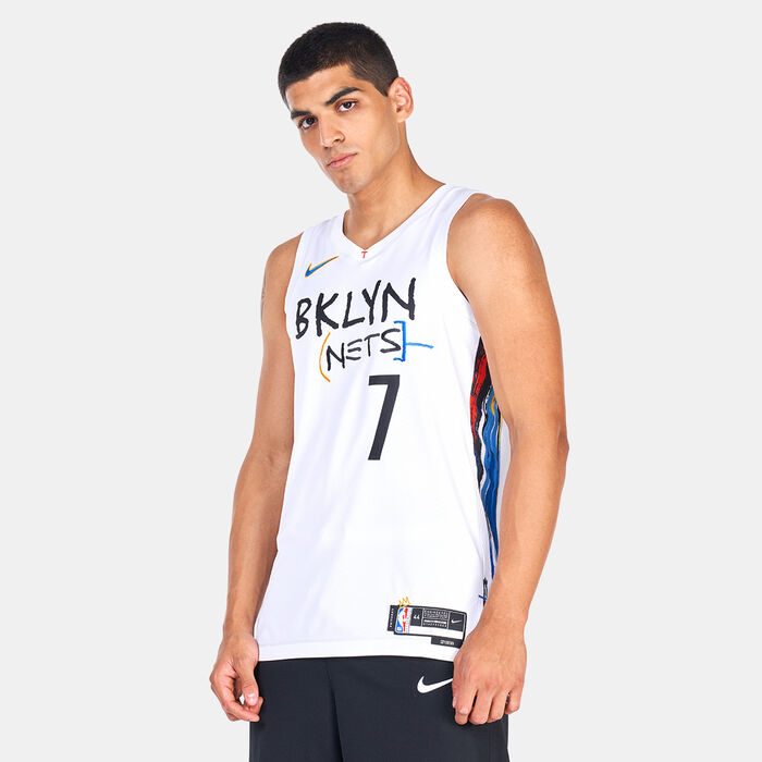 Nike Men's Dri-FIT NBA Swingman Kyrie Irving Brooklyn Nets City Edition Jersey White Nike Men's Dri-FIT NBA Swingman Kyrie Irving Brooklyn Nets City Edition Jersey White image number 0