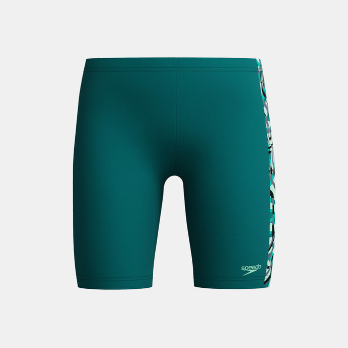 Speedo Kids' Digital Panel Swimming Jammers Green Speedo Kids' Digital Panel Swimming Jammers Green image number 0