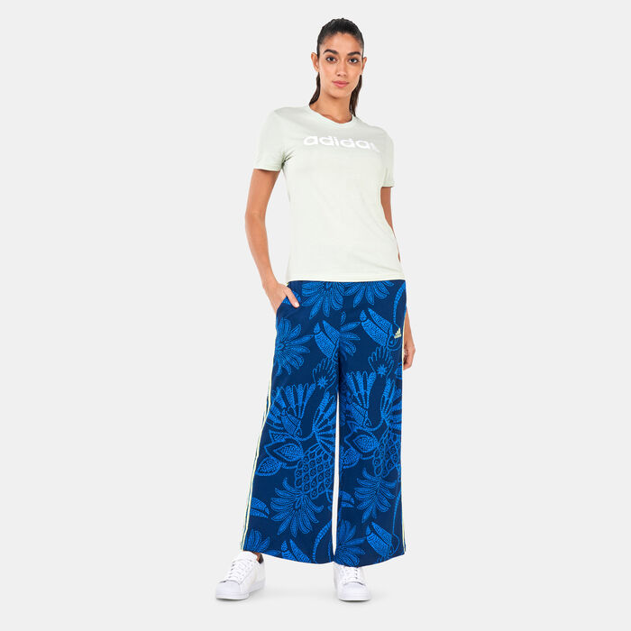 adidas Women's FARM Rio Wide-Leg Track Pants Blue adidas Women's FARM Rio Wide-Leg Track Pants Blue image number 2
