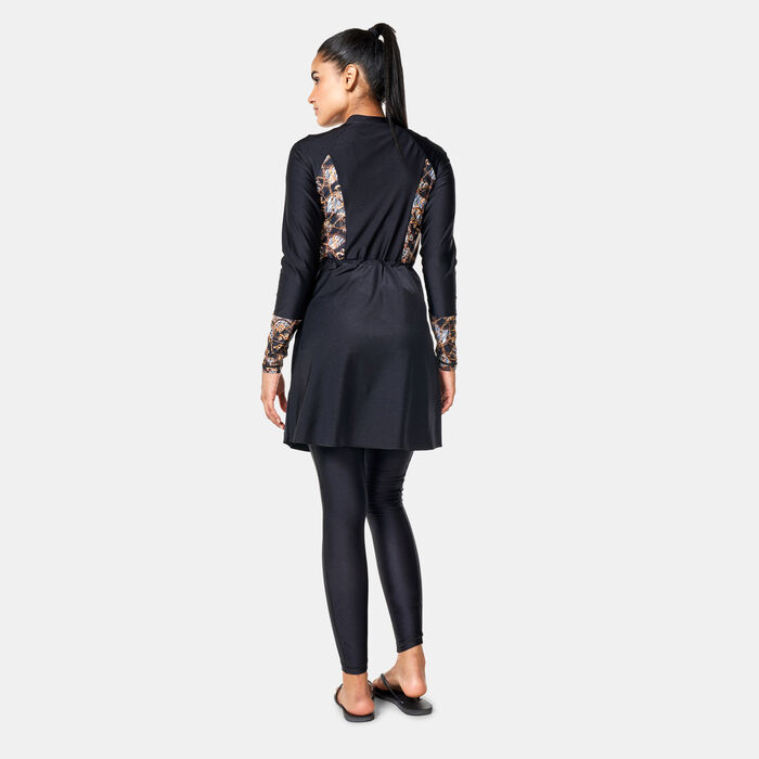 COEGA Women's Modest Skirted 2-Piece Swimsuit Black COEGA Women's Modest Skirted 2-Piece Swimsuit Black image number 1
