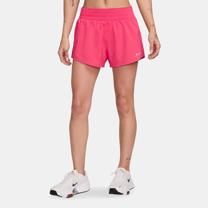 Nike Women's One Dri-FIT Mid-Rise 2-in-1 Shorts Pink image number 0