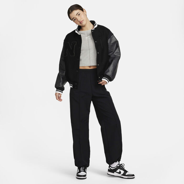 Nike Women's Sportswear Oversized Wool Destroyer Jacket Black Nike Women's Sportswear Oversized Wool Destroyer Jacket Black image number 6