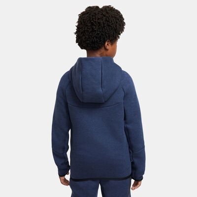Nike Kids' Sportswear Tech Fleece Full-Zip Hoodie Blue Nike Kids' Sportswear Tech Fleece Full-Zip Hoodie Blue