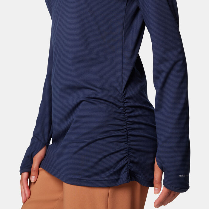 Columbia Women's Leslie Falls Hiking Top Blue Columbia Women's Leslie Falls Hiking Top Blue image number 4
