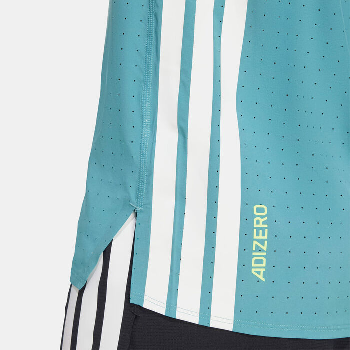 adidas Men's Adizero Running T-Shirt Blue adidas Men's Adizero Running T-Shirt Blue image number 4