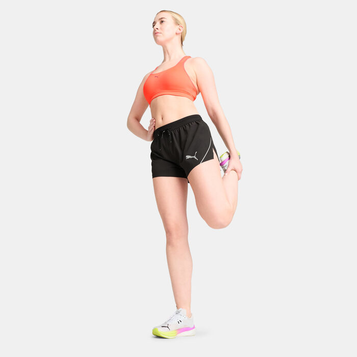 PUMA Women's 4KEEPS Medium-Support Running Sports Bra Red image number 2