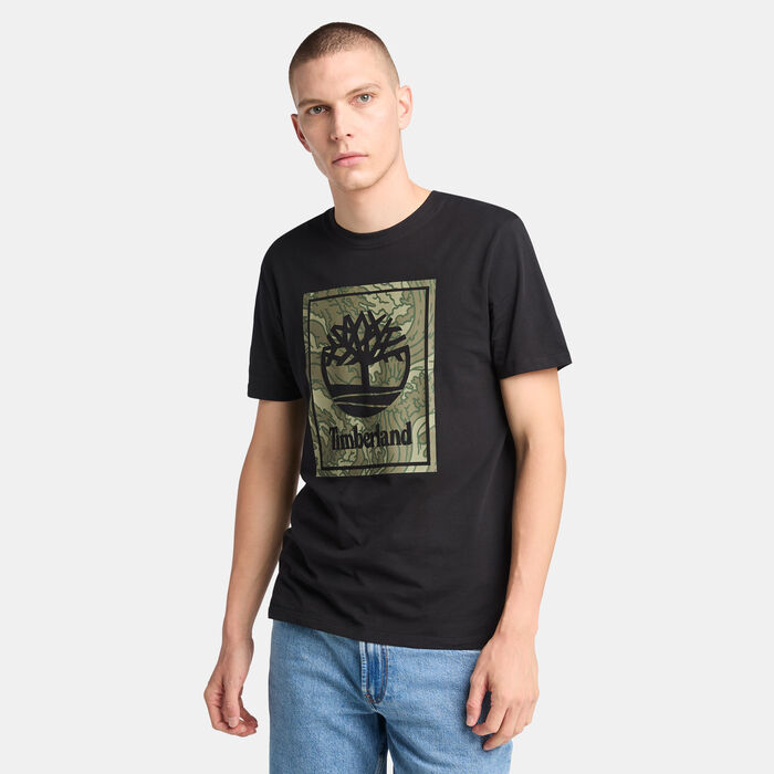 Timberland Men's Stack Camo T-Shirt Black image number 0