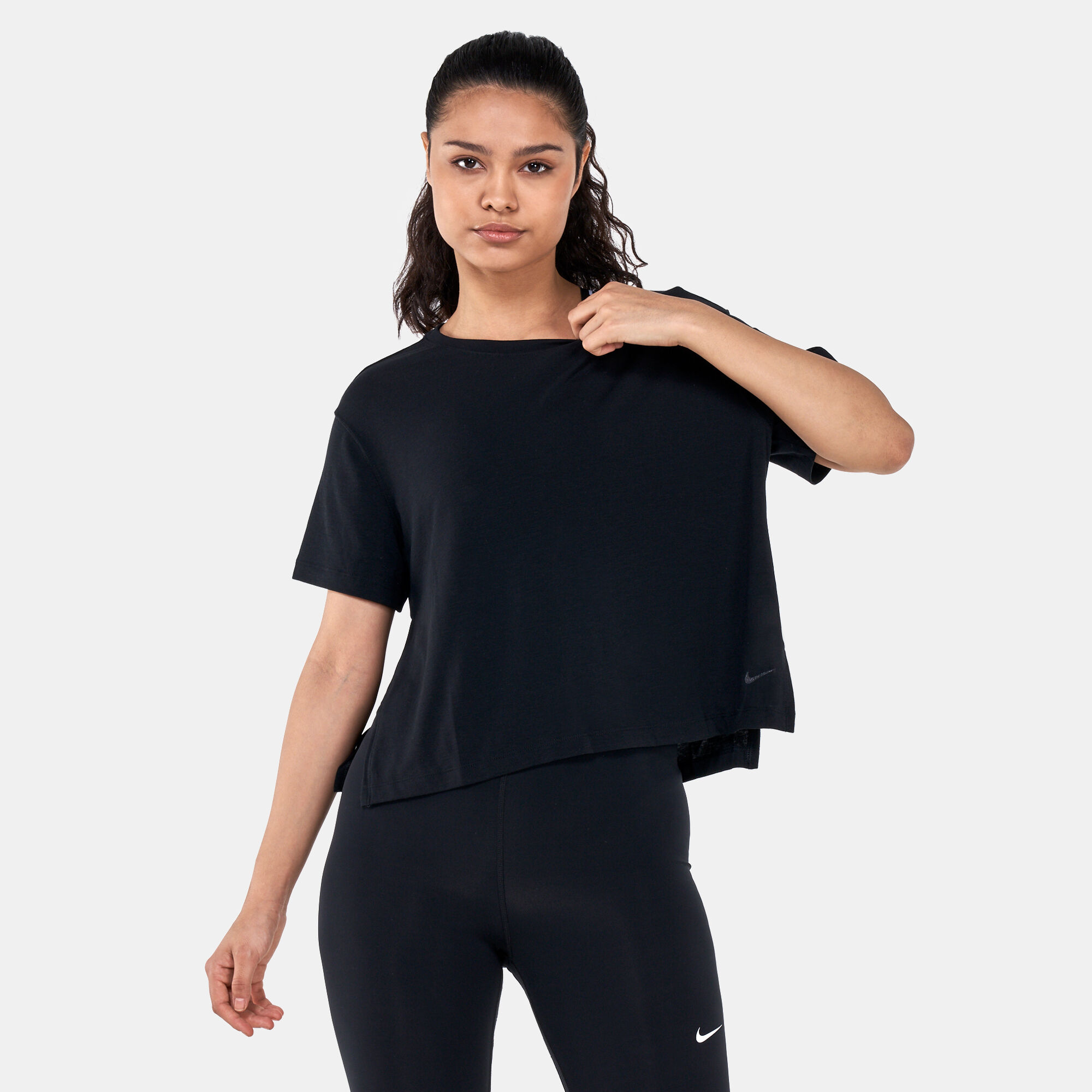 Women s Yoga Dri FIT Training Top Black Nike in KSA SSS