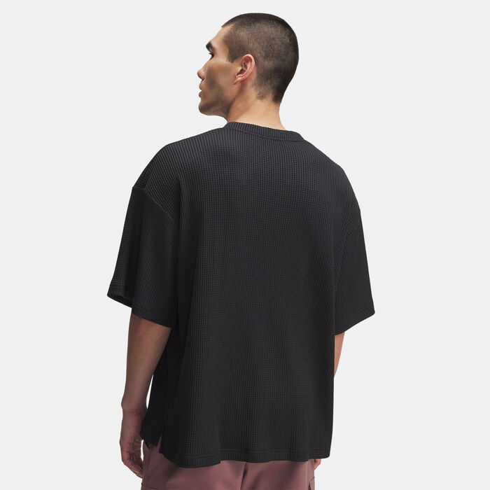 Under Armour Men's Rival Waffle T-Shirt Black Under Armour Men's Rival Waffle T-Shirt Black image number 1