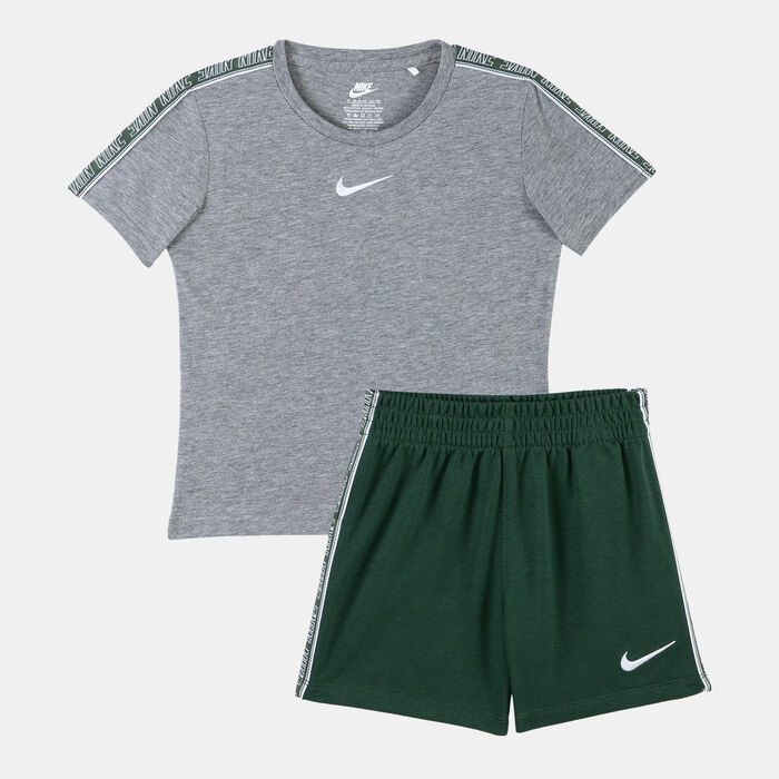 Nike Kids' Knit T-Shirt and Shorts Set Black Nike Kids' Knit T-Shirt and Shorts Set Black image number 0