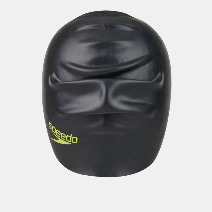 Speedo Kids' Long Hair Swim Cap Black Speedo Kids' Long Hair Swim Cap Black image number 1