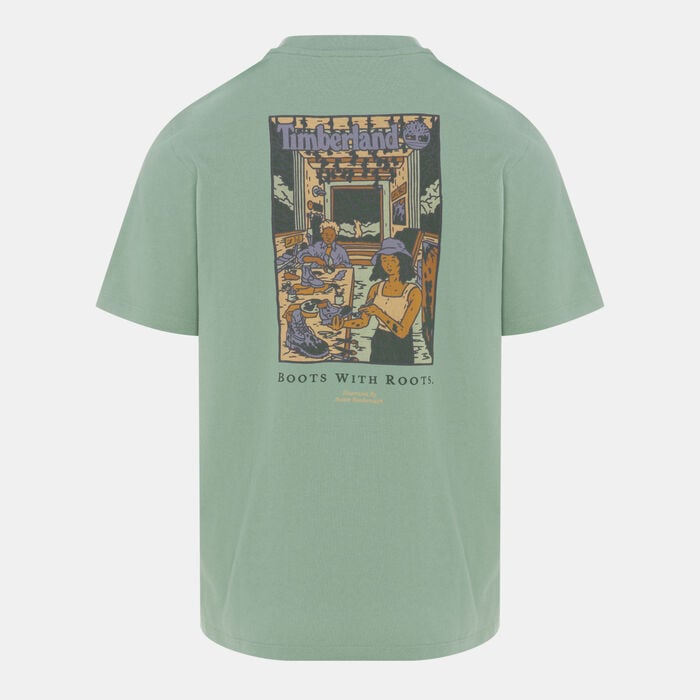 Timberland Men's Washed Boot Lab Graphic T-Shirt Green Timberland Men's Washed Boot Lab Graphic T-Shirt Green image number 1