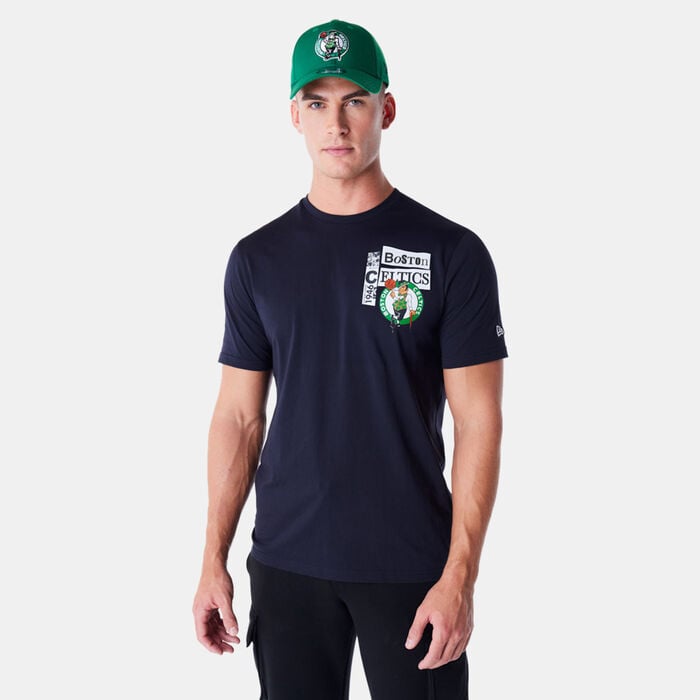 New Era Men's NBA Boston Celtics Newspaper Graphic T-Shirt Blue New Era Men's NBA Boston Celtics Newspaper Graphic T-Shirt Blue image number 0