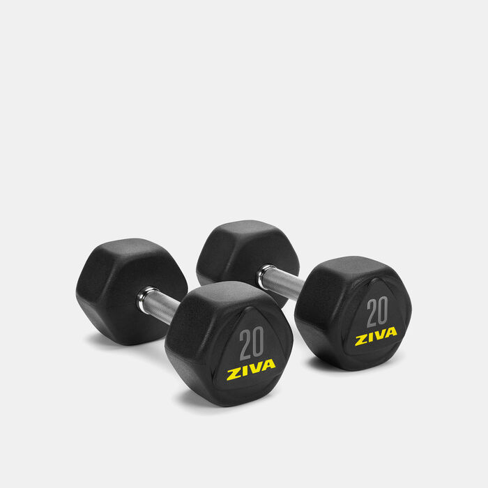 ZIVA Performance Hexagon Steel Dumbbell - 20kg (1 Pair) Multi-Color ZIVA Performance Hexagon Steel Dumbbell - 20kg (1 Pair) Multi-Color image number 0