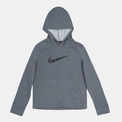 Nike Kids' Therma-FIT Basketball Hoodie (Older Kids) Grey