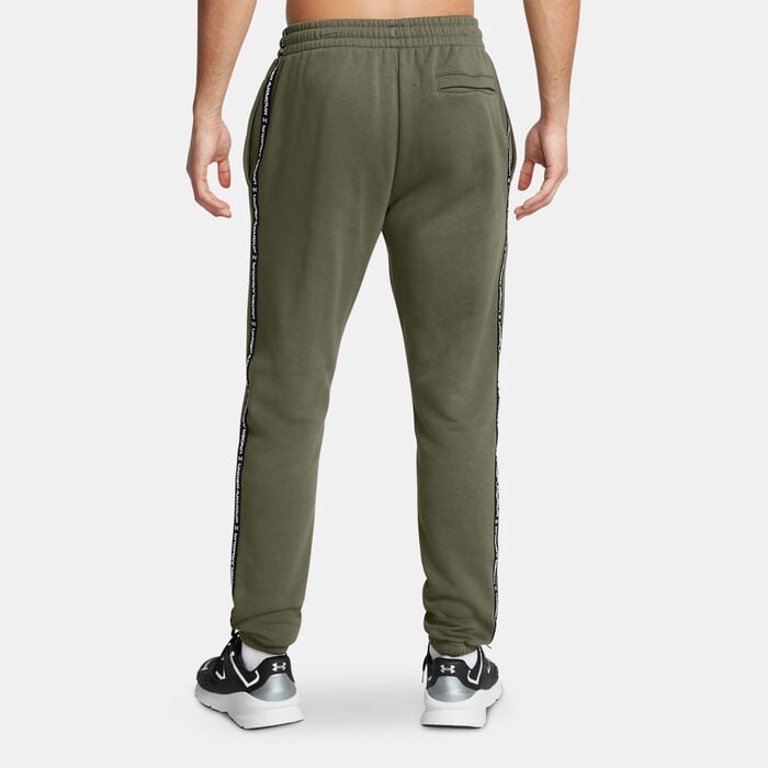 Under Armour Men's Fleece Taping Joggers Green Under Armour Men's Fleece Taping Joggers Green image number 1