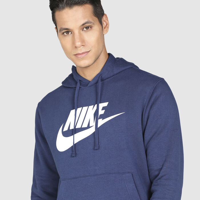 Buy Nike Men's Sportswear Club Fleece Hoodie Blue in KSA -SSS