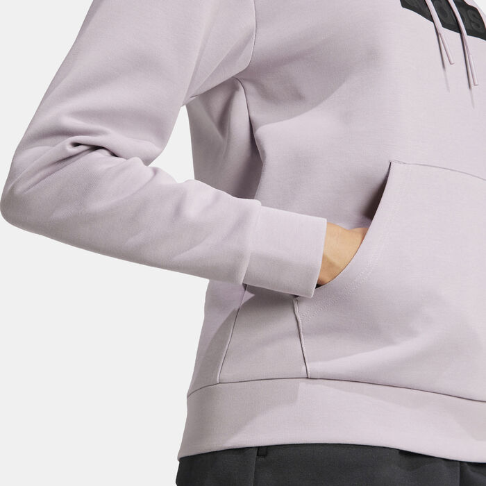 adidas Women's Future Icons Badge of Sport Hoodie Purple adidas Women's Future Icons Badge of Sport Hoodie Purple image number 4