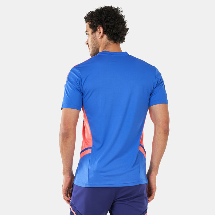 adidas Men's Condivo 22 Football Jersey Blue adidas Men's Condivo 22 Football Jersey Blue image number 1