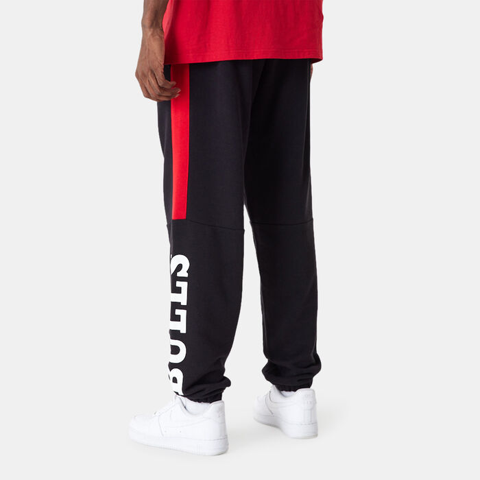 New Era Men's Chicago Bulls NBA Colour-Block Joggers Black New Era Men's Chicago Bulls NBA Colour-Block Joggers Black image number 1