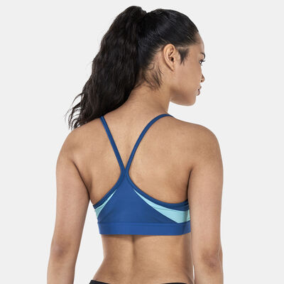 Nike Women's Indy Light-Support Padded V-Neck Sports Bra Blue