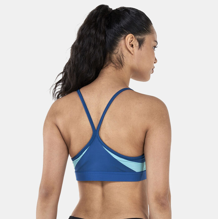 Nike Women's Indy Light-Support Padded V-Neck Sports Bra Blue Nike Women's Indy Light-Support Padded V-Neck Sports Bra Blue image number 1
