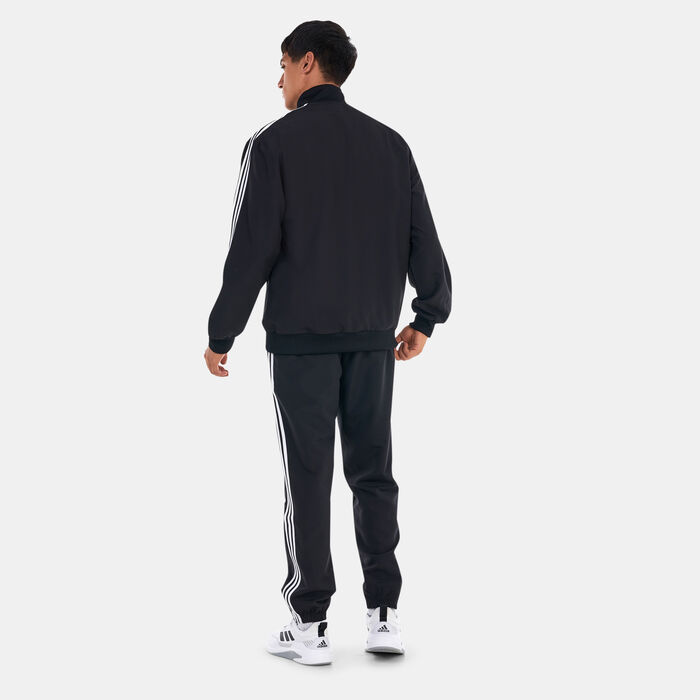 adidas Men's 3-Stripes Woven Track Suit Black adidas Men's 3-Stripes Woven Track Suit Black image number 1