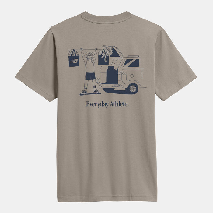 New Balance Men's Mailman T-Shirt Beige image number 1