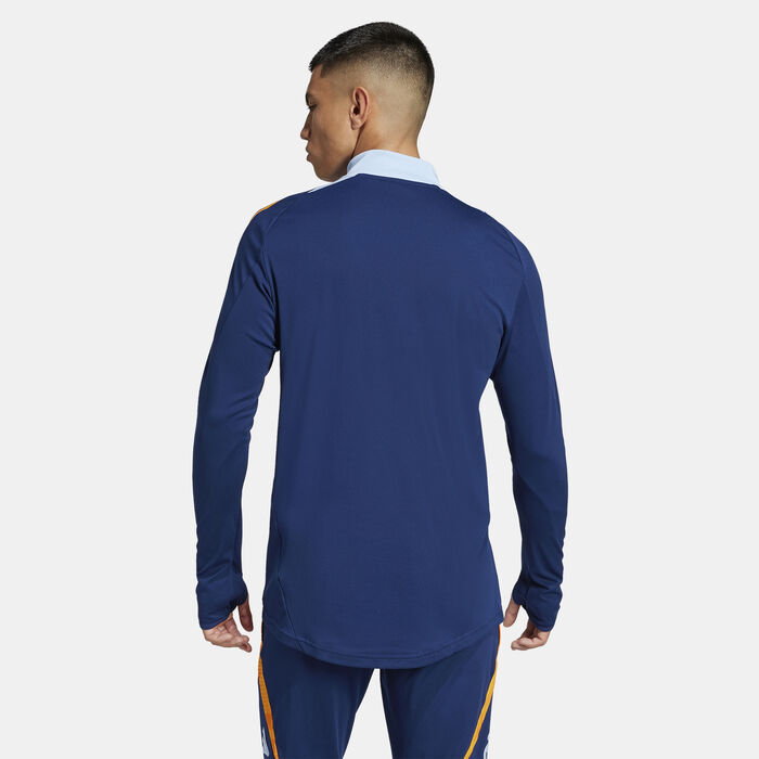 adidas Men's Real Madrid Tiro 24 Football Training 1/4-Zip Top Blue image number 1