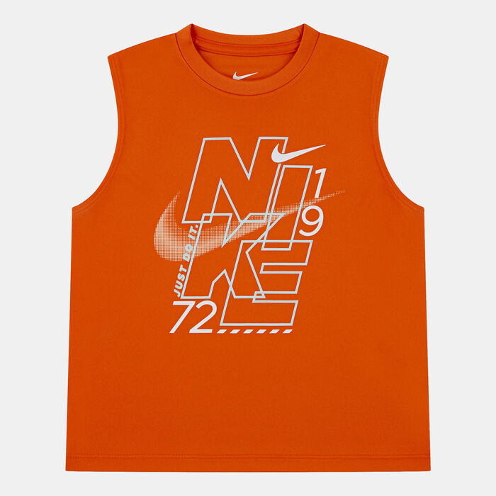 Nike Kids' Stack 'em Muscle T-Shirt Orange Nike Kids' Stack 'em Muscle T-Shirt Orange image number 0